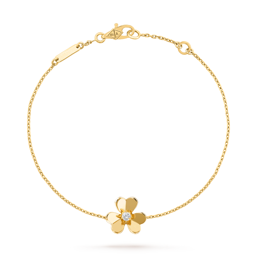 VAC Vinatge Frivole bracelet, Yellow gold, diamonds, Mini model - Gorchic - $48.99