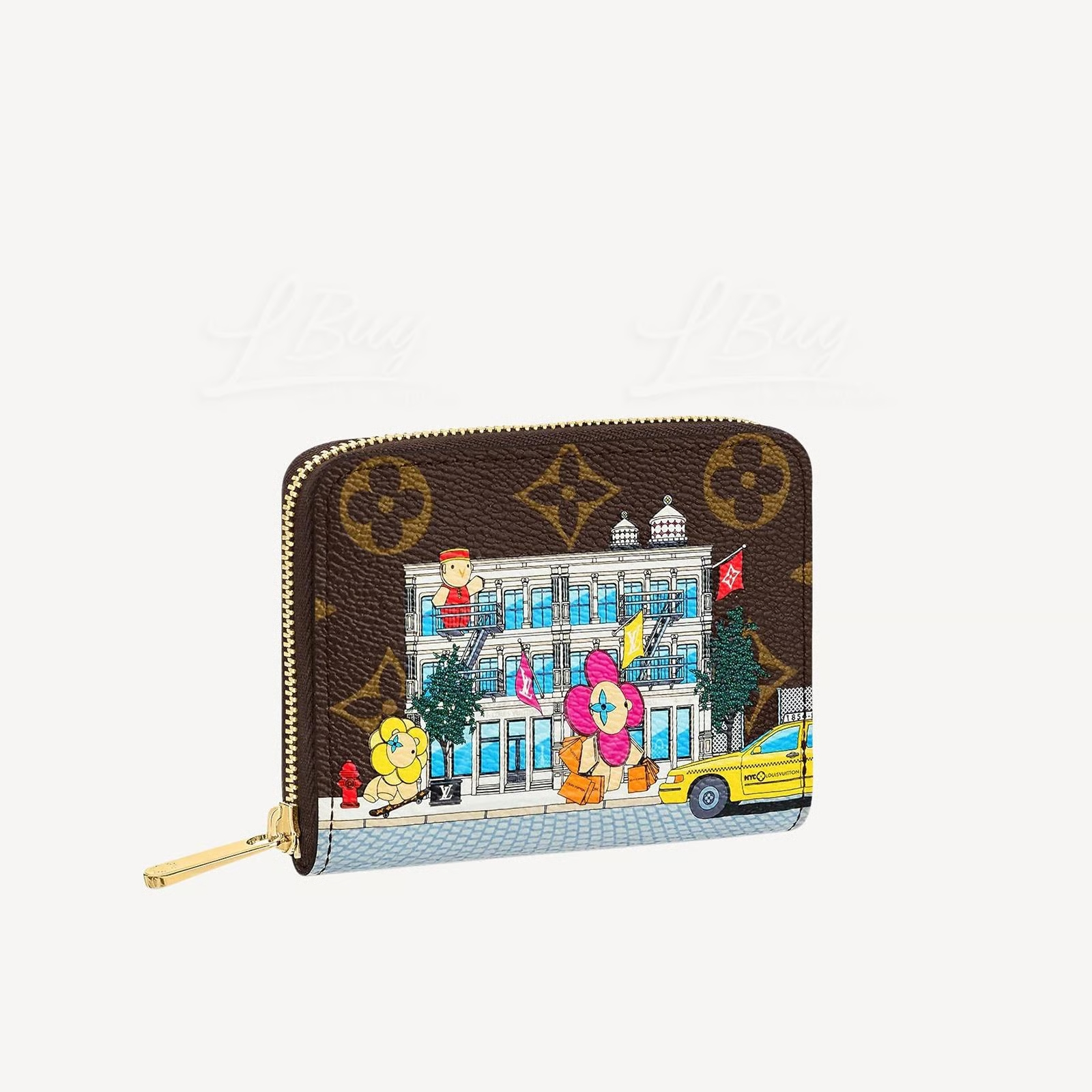 [TOP]Designer New York Mascot Vivienne Zipper Coin Purse Bag - Brown - Gorchic - $131.99