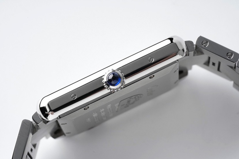 Cartyer Tank Must Cartyer watch, White Gold, Extra-large Model - Gorchic - $116.99