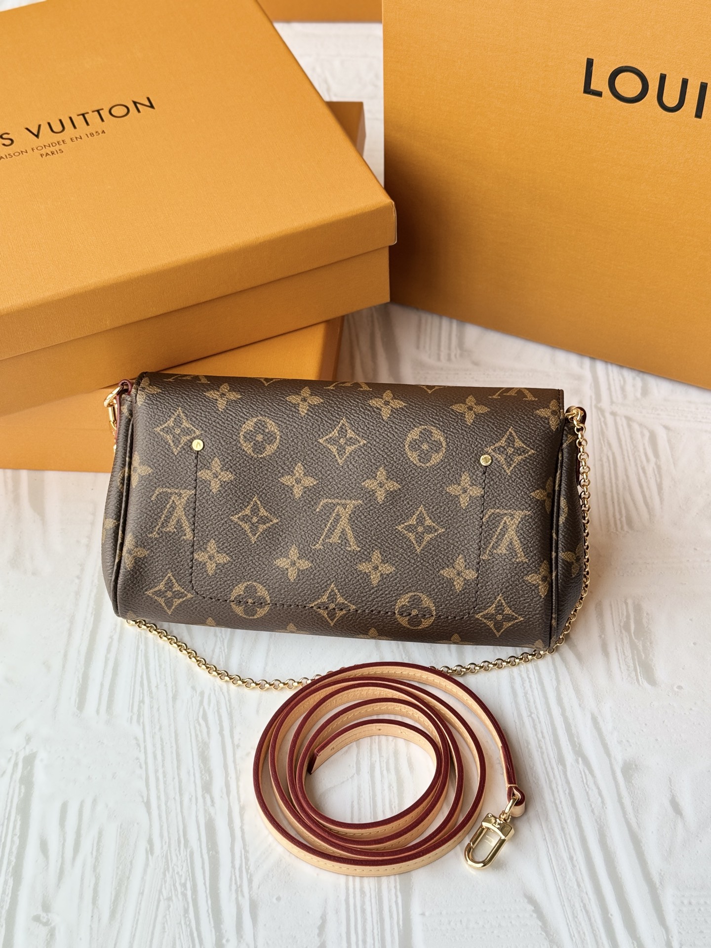 [TOP]Designer Bag GHW Favorite MM Shoulder Bag - Brown - Gorchic - $195.99