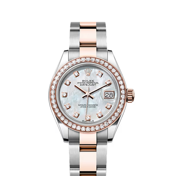 Rolex Datejust Rolex watch, Oystersteel, Rose Gold, Diamonds, Classic Size - Gorchic - $118.99