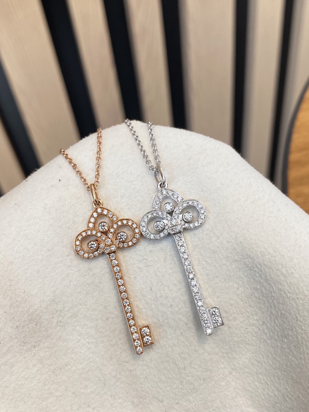 T.F. Keys Fleur de Lis Key Pendant Necklace - Gorchic - $44.99