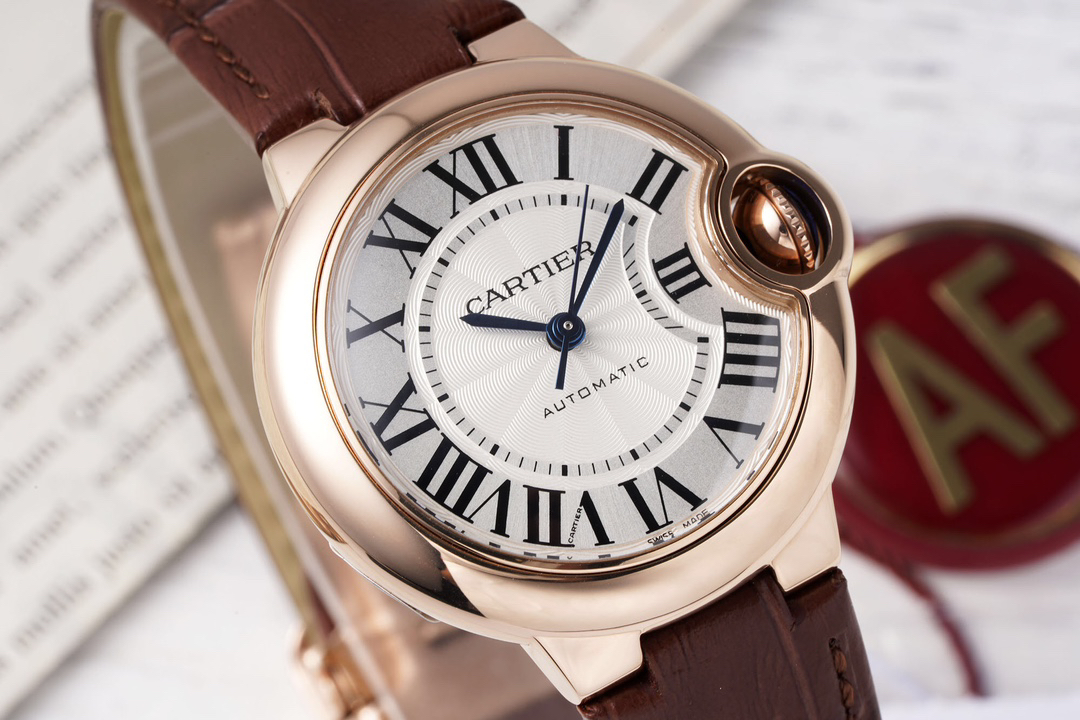 Cartyer Ballon Bleu de Cartyer Brown Strap Watch - Gorchic - $116.99