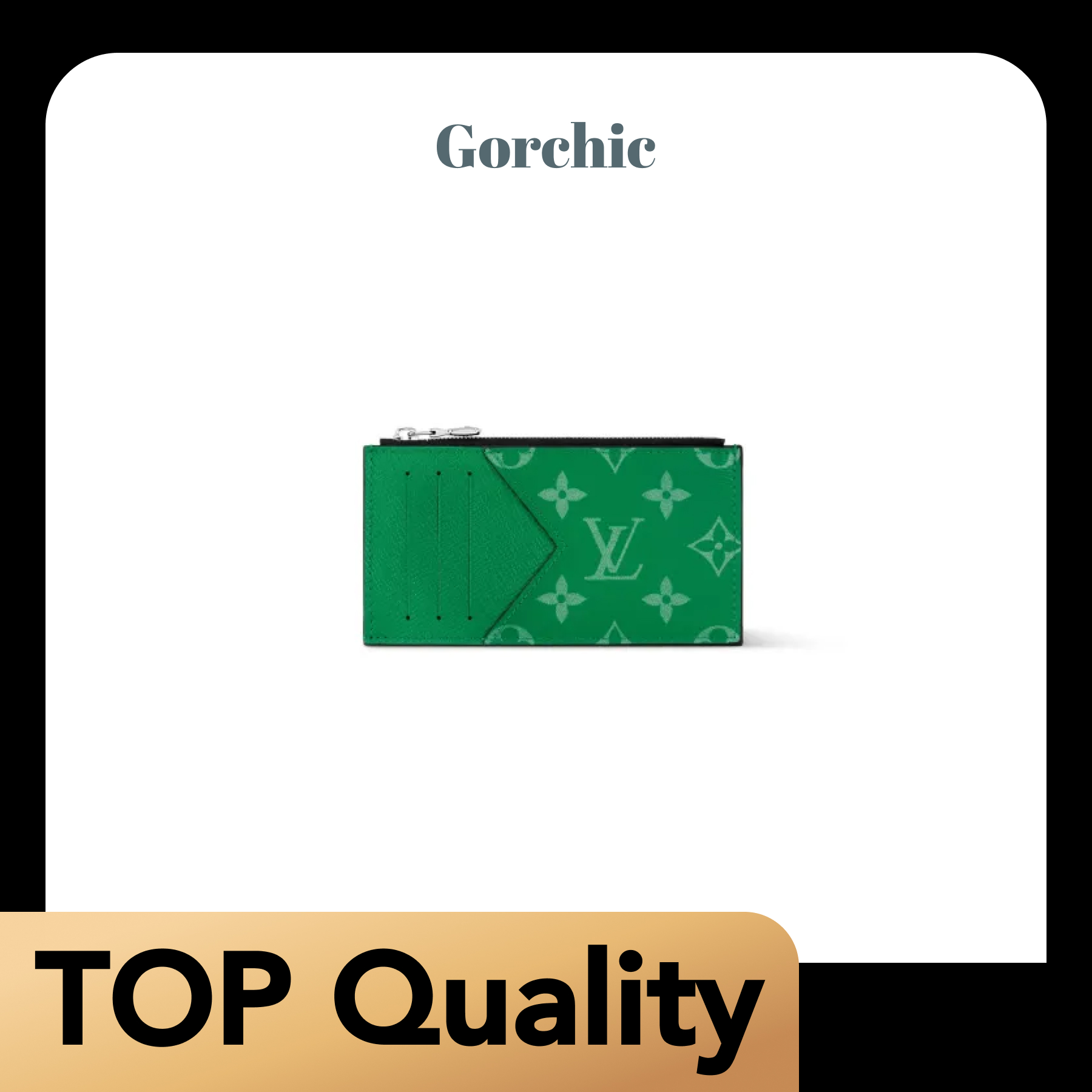 [TOP]Designer Taigarama Green Coin & Business Card Holder Men's Wallet - Gorchic - $120.99