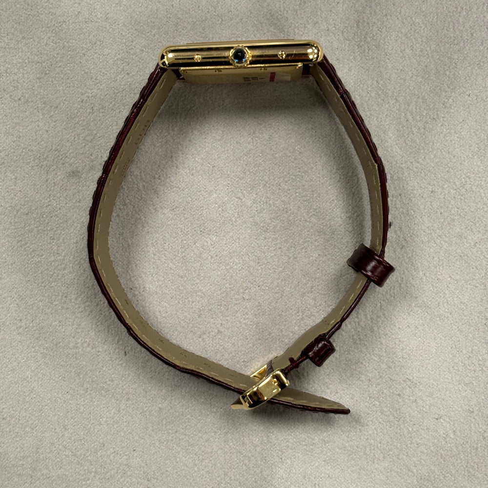 Cartyer Tank Louis Cartyer watch,Yellow Gold,Medium Model - Gorchic - $109.99