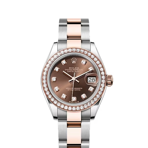Rolex Datejust Rolex watch, Oystersteel, Rose Gold, Diamonds, Classic Size - Gorchic - $118.99