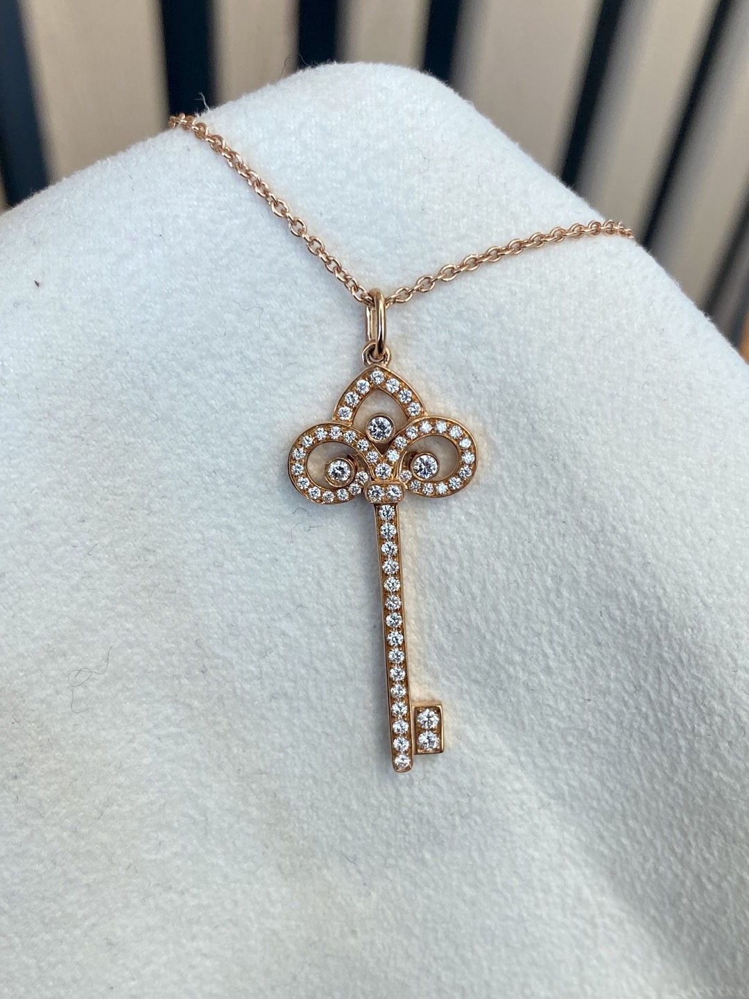 T.F. Keys Fleur de Lis Key Pendant Necklace - Gorchic - $44.99