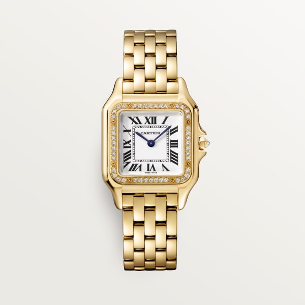 Cartyer Panthère de Cartyer watch, Yellow Gold, Diamond, Medium Model - Gorchic - $120.99