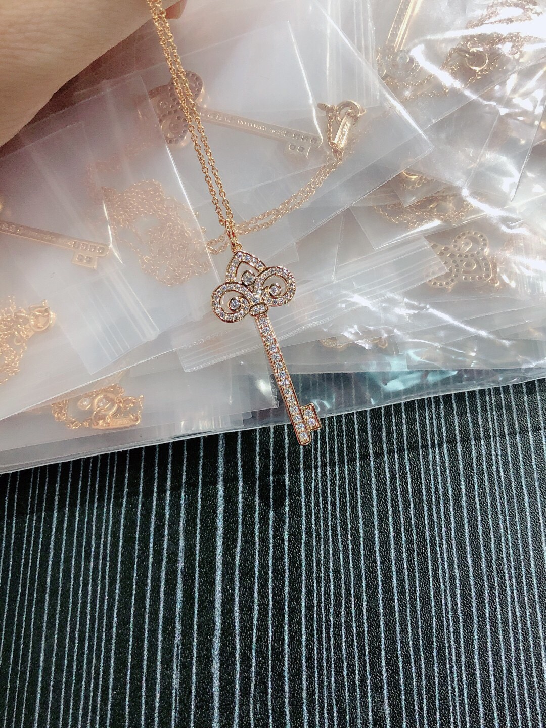 T.F. Keys Fleur de Lis Key Necklace - Gorchic - $44.99