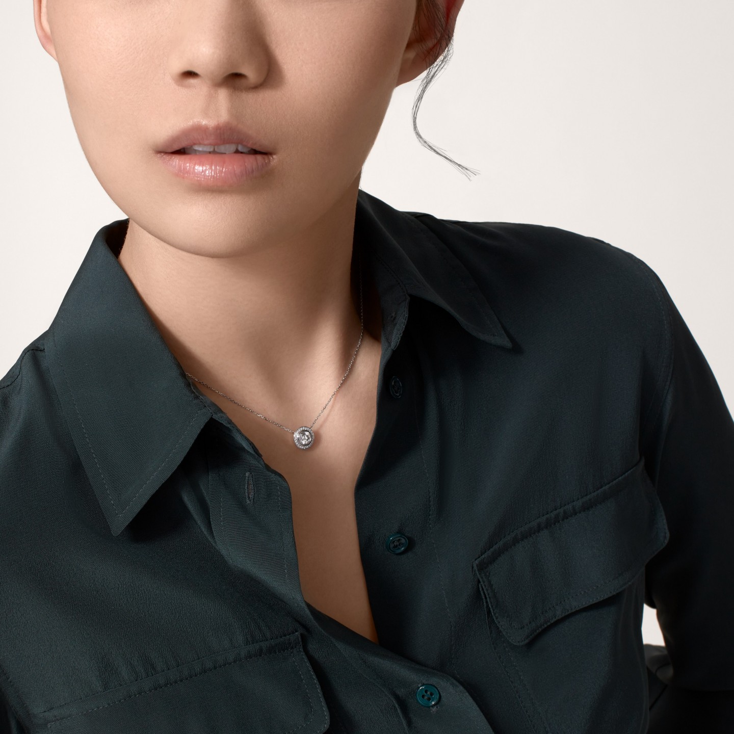 Cartyer d'Amour pendant necklace Cartyer pendant, White gold, diamonds - Gorchic - $44.99