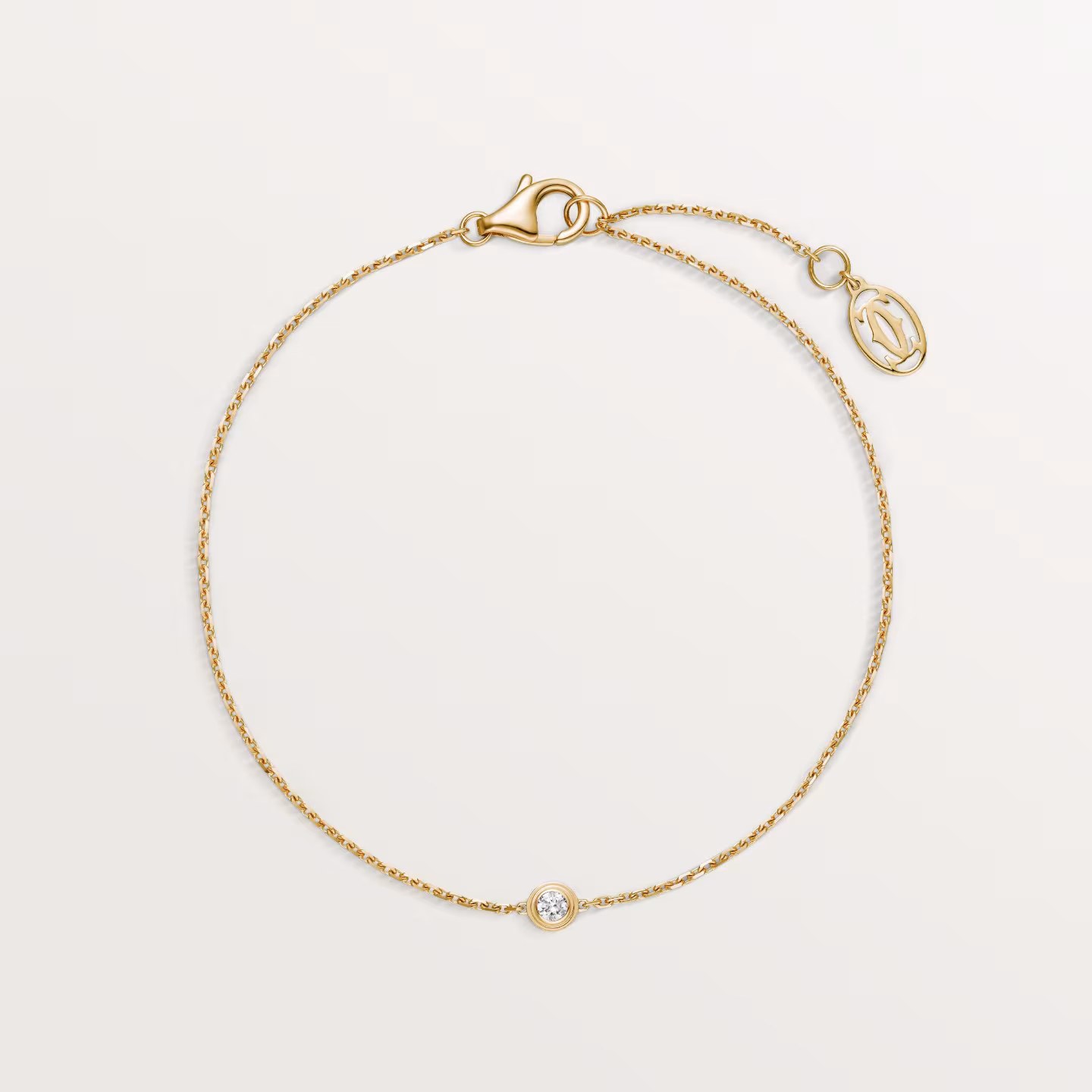 Cartyer d'Amour Bracelet Cartyer Bracelet, Yellow gold, diamonds, Mini size - Gorchic - $48.99