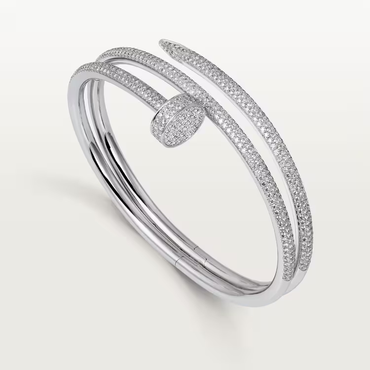 Cartyer Juste un Clou bracelet, double, half-paved - Gorchic - $48.99