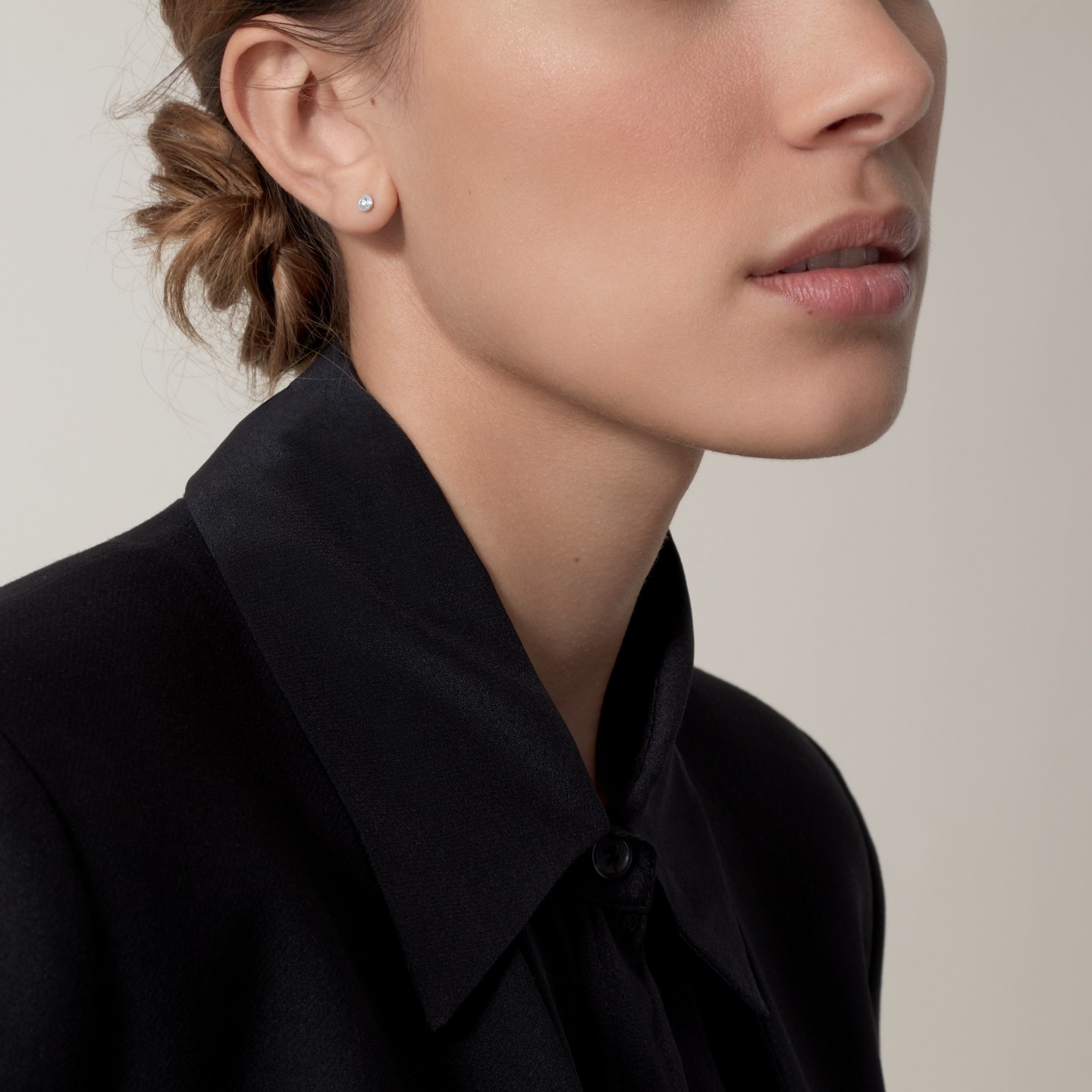 Cartyer d'Amour stud earrings Cartyer earrings, White gold, diamonds, Mini model - Gorchic - $44.99