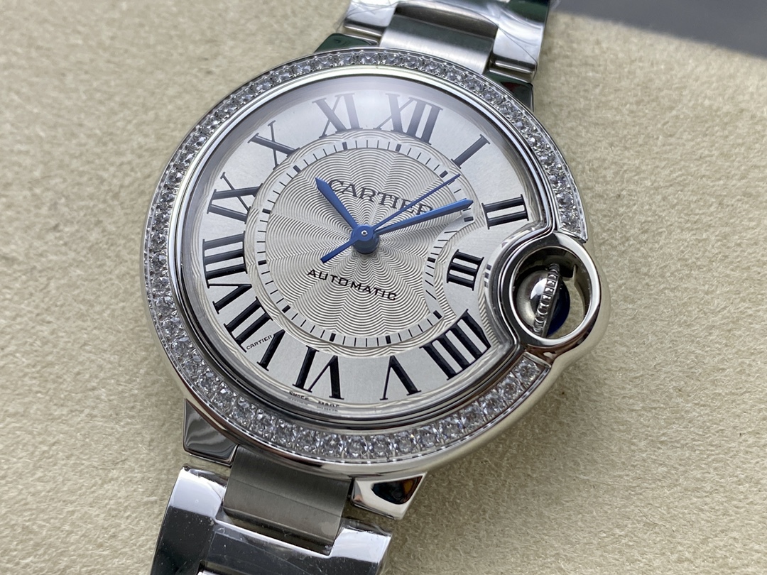 Cartyer Ballon Bleu de Cartyer Watch,White Gold, Diamonds，Small Model - Gorchic - $158.99