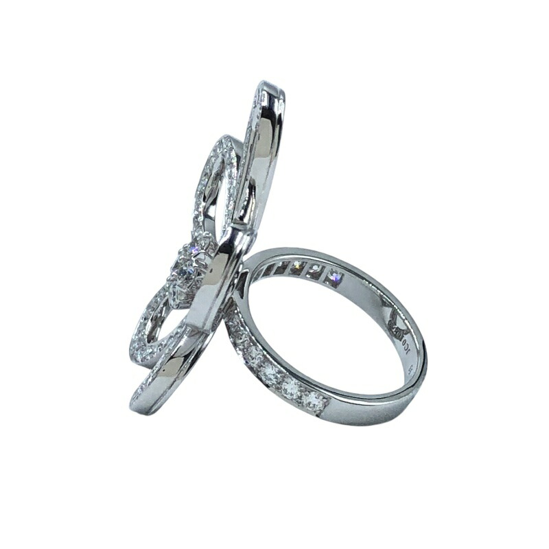 VAC Flowerlace ring, White gold, diamonds - Gorchic - $39.99