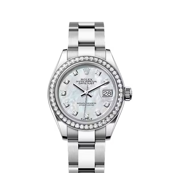 Rolex Datejust Rolex watch, Oystersteel, White Gold, Diamonds, Classic Size - Gorchic - $109.99