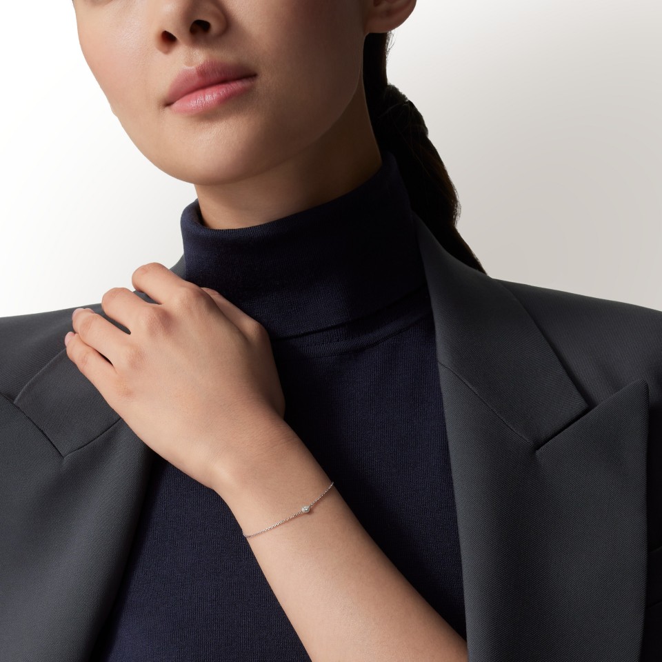 Cartyer d'Amour Bracelet Cartyer Bracelet, White gold, diamonds, Classic size - Gorchic - $48.99