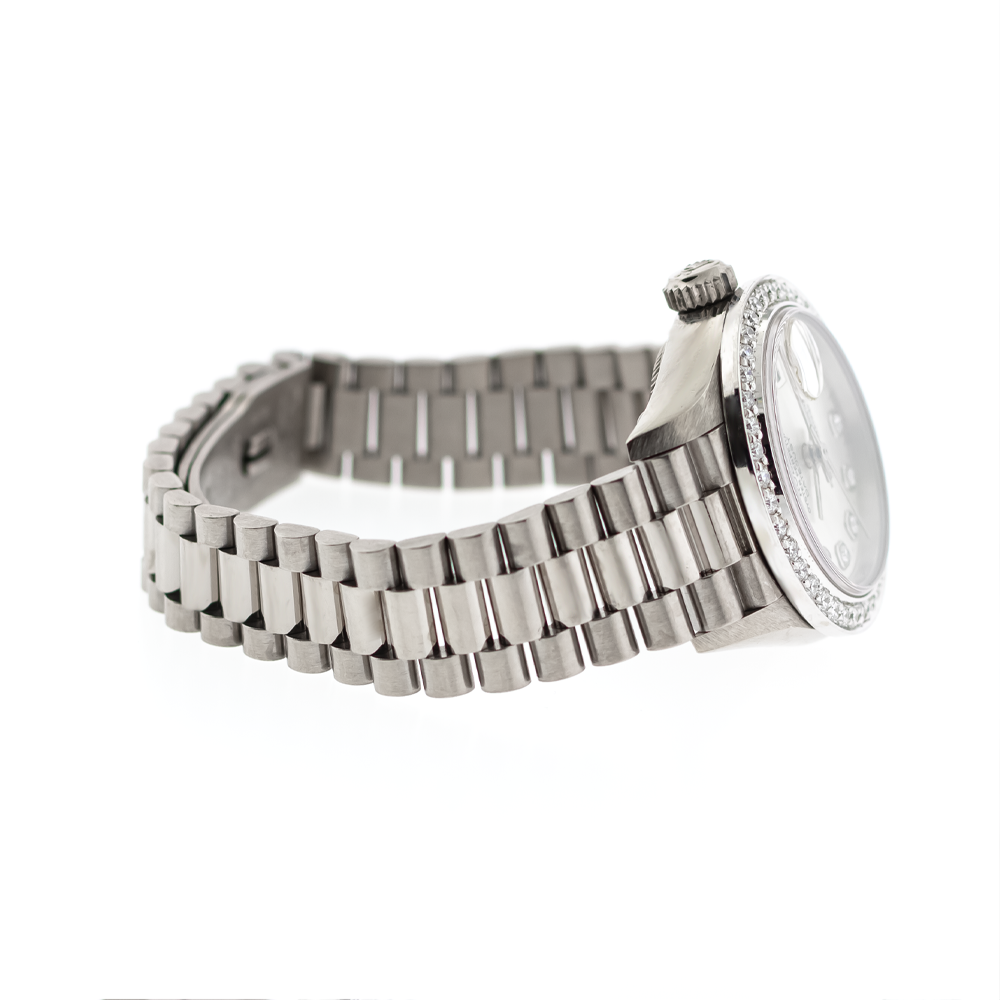 Rolex Datejust Rolex watch, Oystersteel, White Gold, Diamonds, Classic Size - Gorchic - $109.99