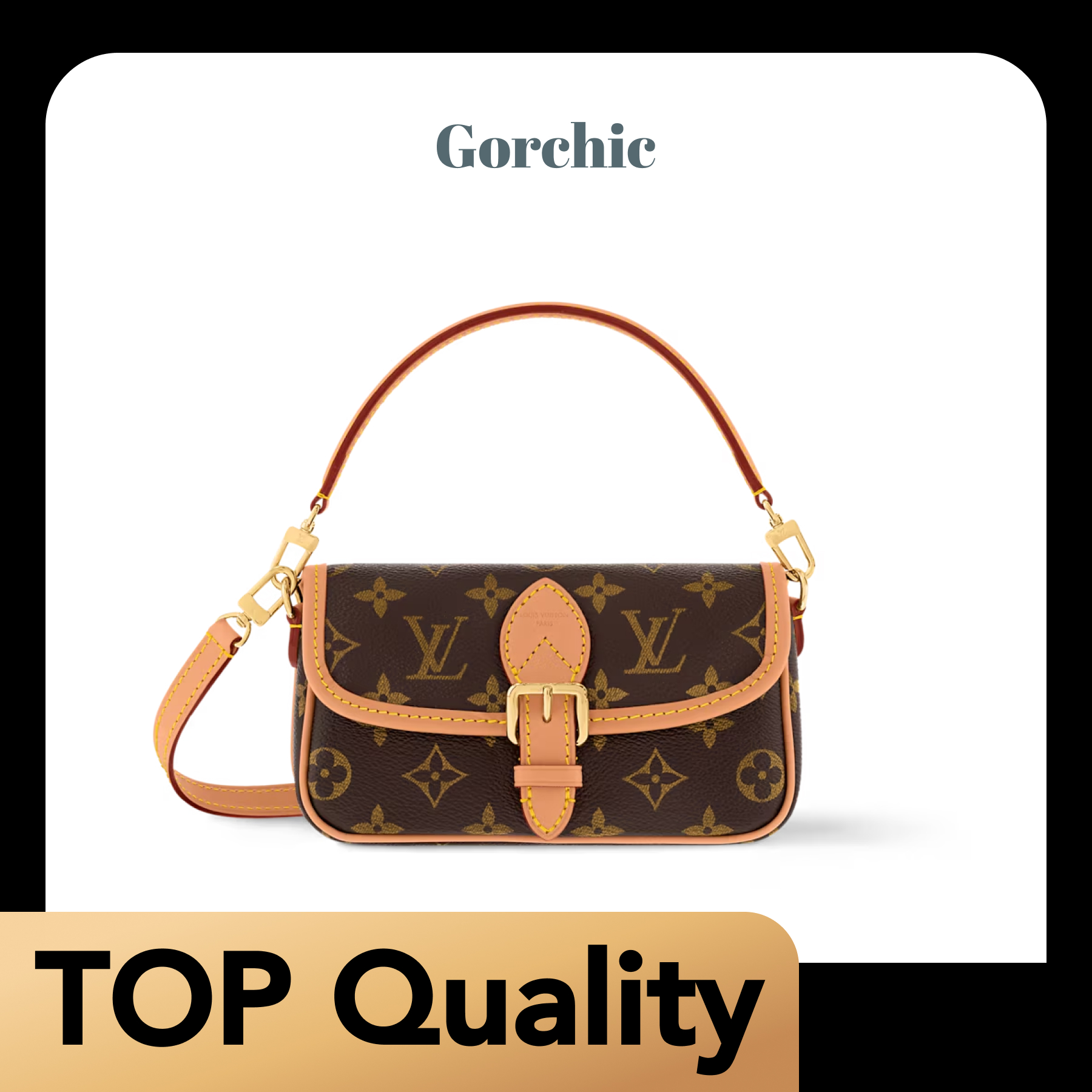 [TOP]Designer Nano Diane - Brown - Gorchic - $199.99