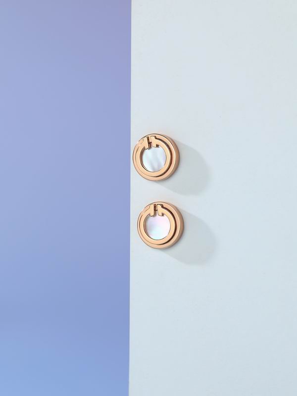 T.F. T Mother-of-pearl Circle Earrings - Gorchic - $44.99