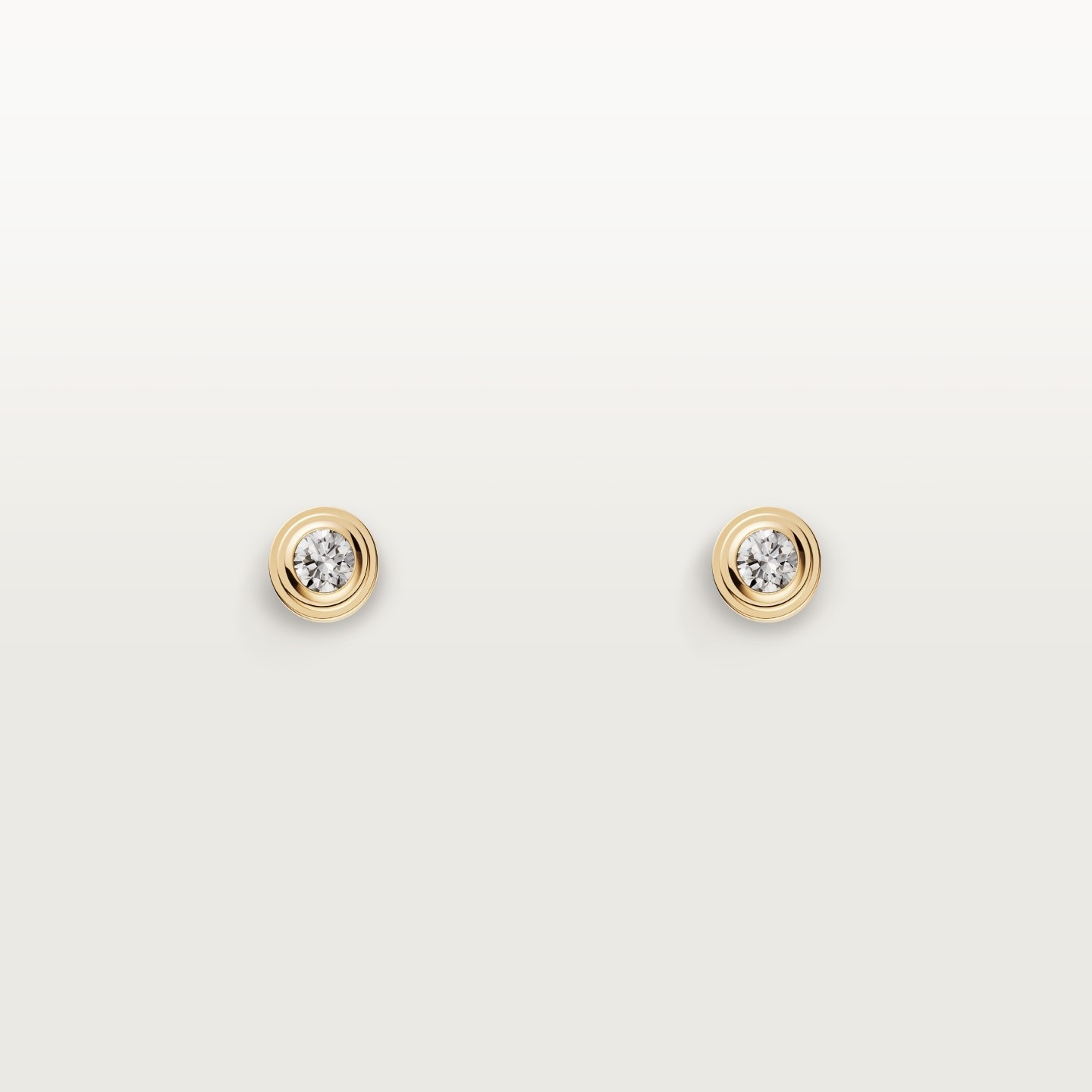 Cartyer d'Amour stud earrings Cartyer earrings, Yellow gold, diamonds, Mini model - Gorchic - $44.99