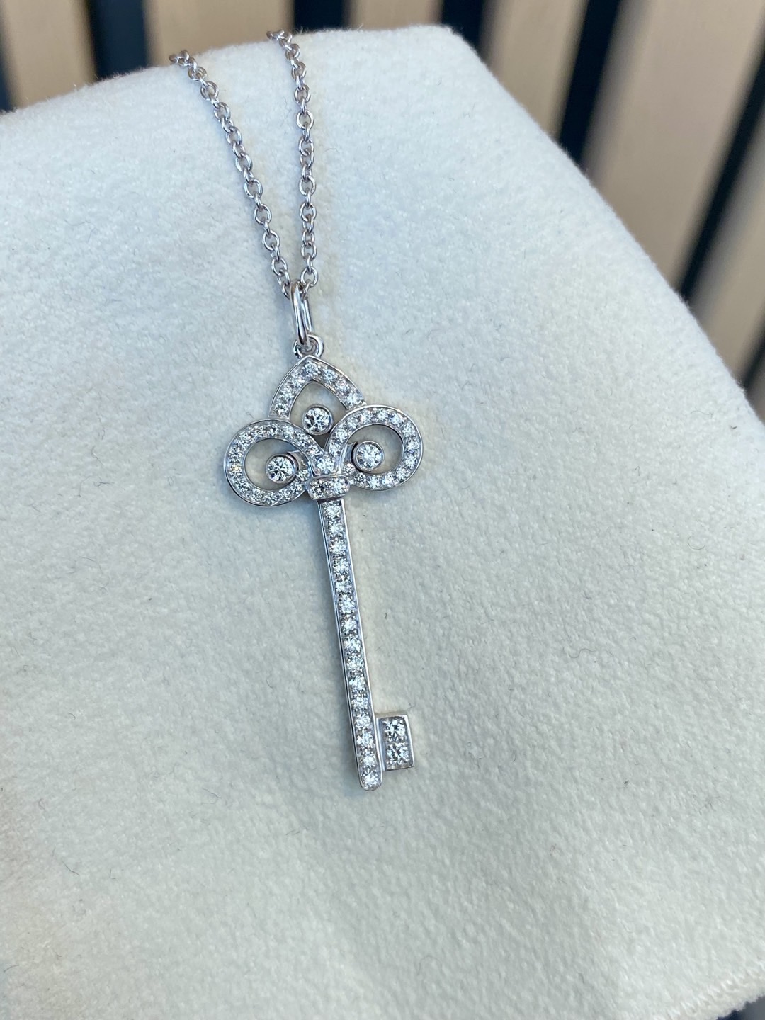 T.F. Keys Fleur de Lis Key Pendant Necklace - Gorchic - $44.99