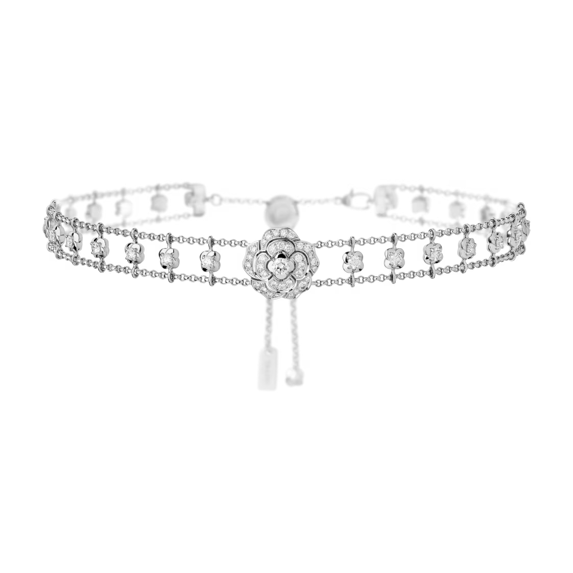 CC Inspired Bouton de Camélia choker necklace - Gorchic - $98.99