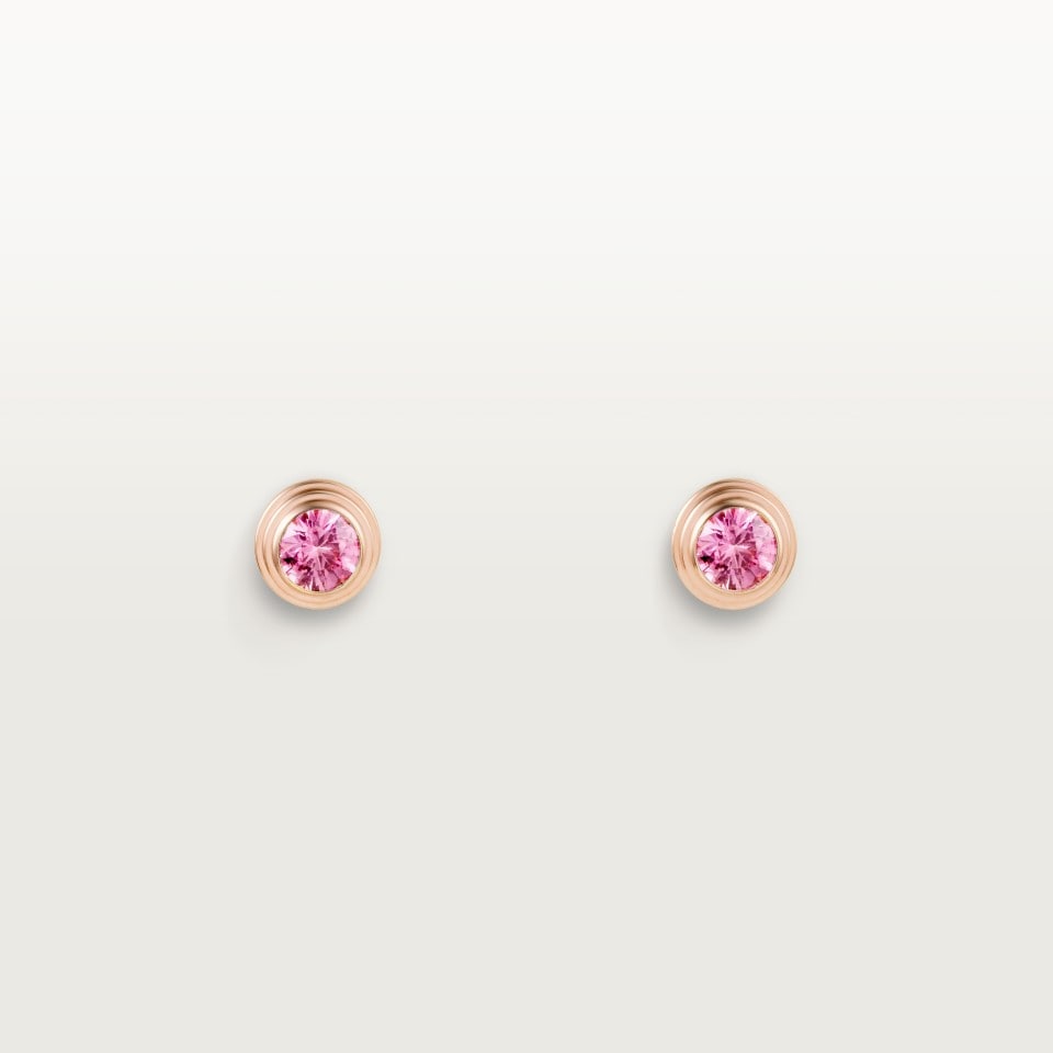 Cartyer d'Amour stud earrings Cartyer earrings, Pink sapphires, Mini model - Gorchic - $44.99