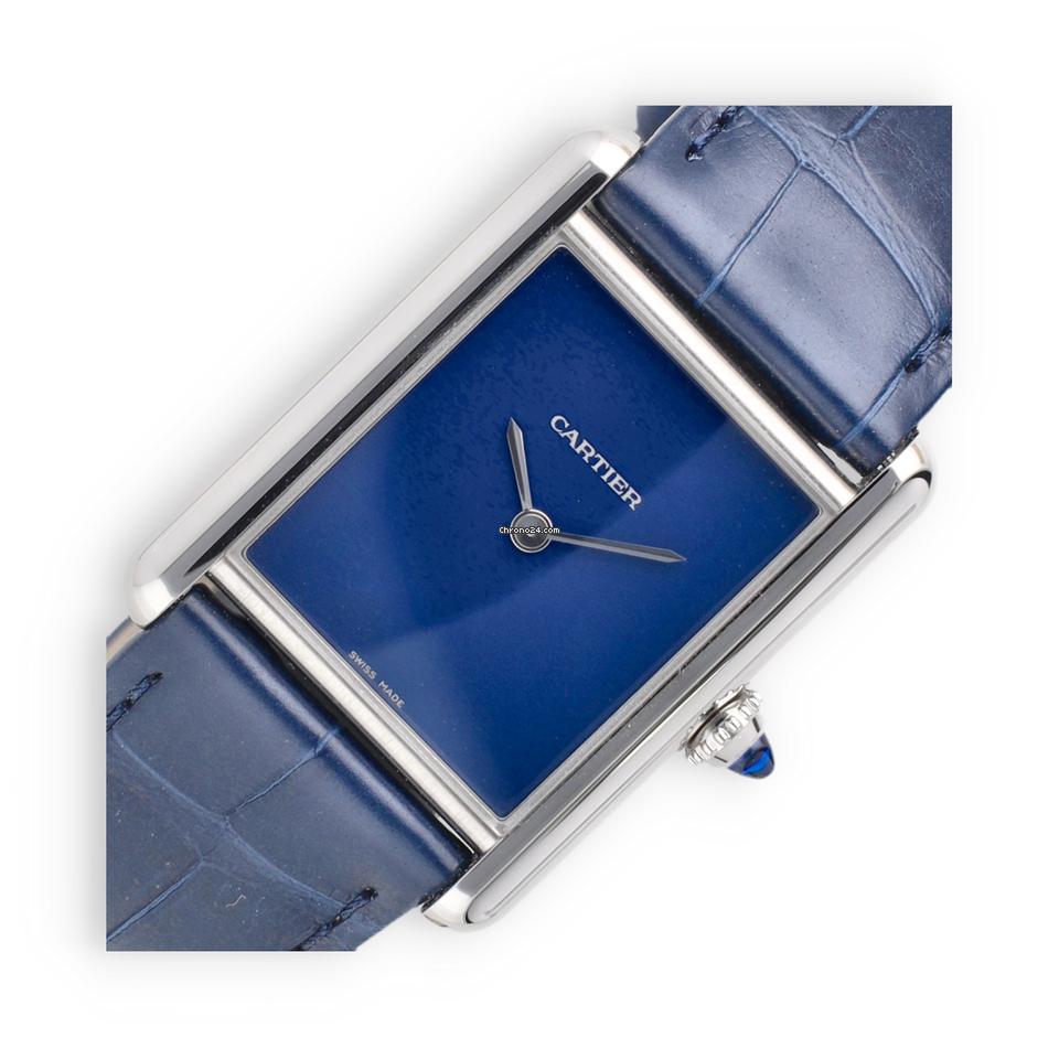 Cartyer Tank Must De Cartyer watch, White Gold, Large Model - Gorchic - $109.99