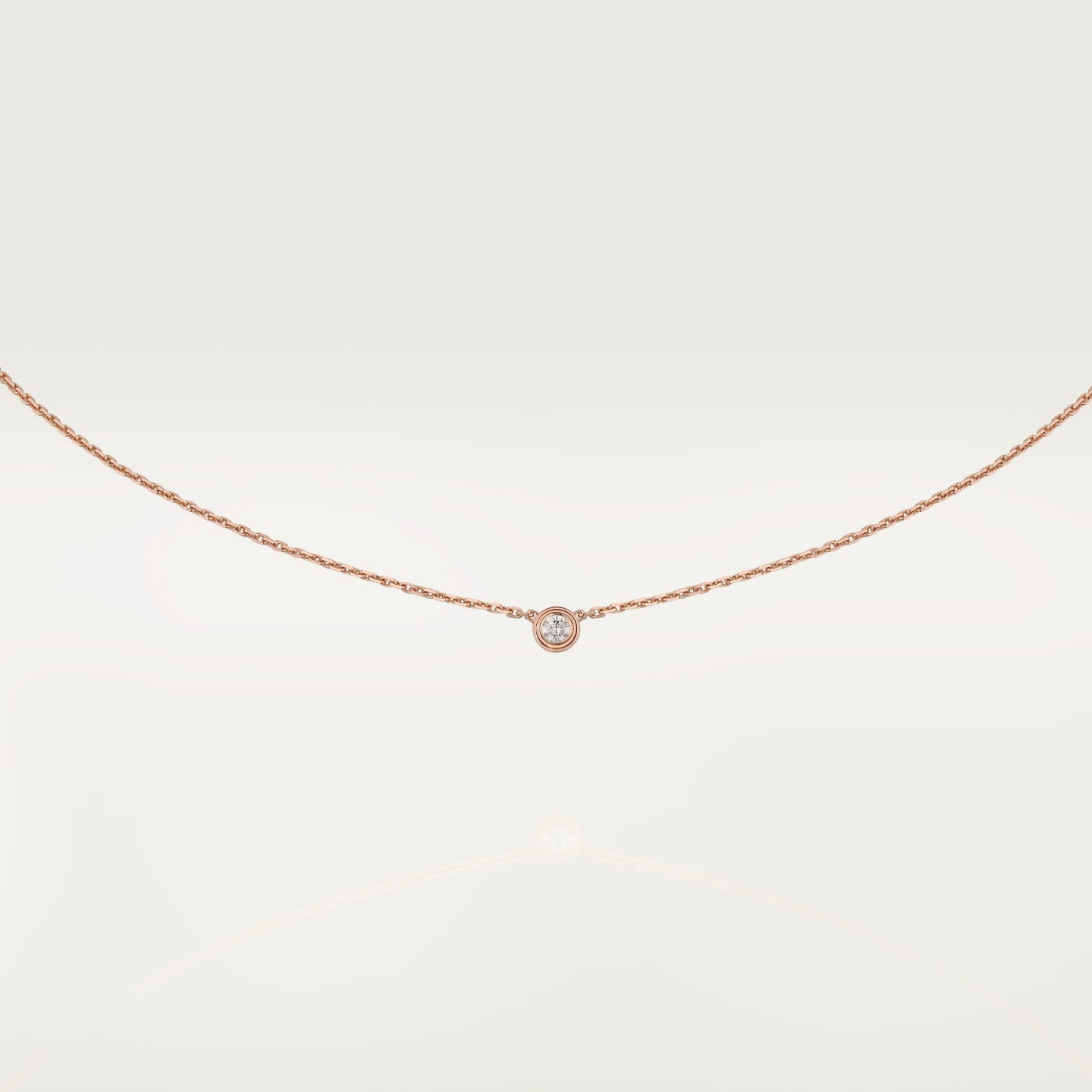 Cartyer d'Amour pendant necklace Cartyer pendant, Rose gold, diamonds, Mini model - Gorchic - $44.99