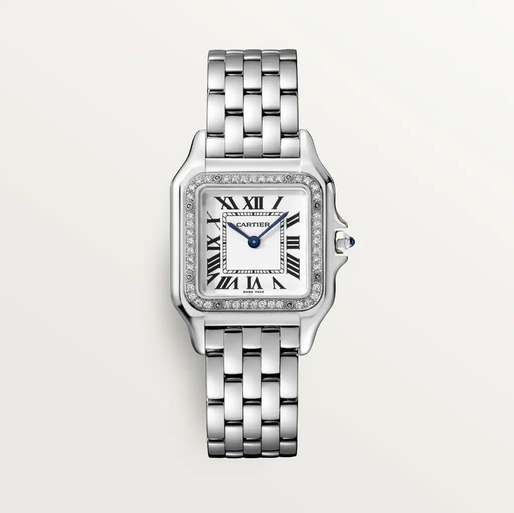 Cartyer Panthère de Cartyer watch, White Gold, Diamond, Medium Model - Gorchic - $120.99