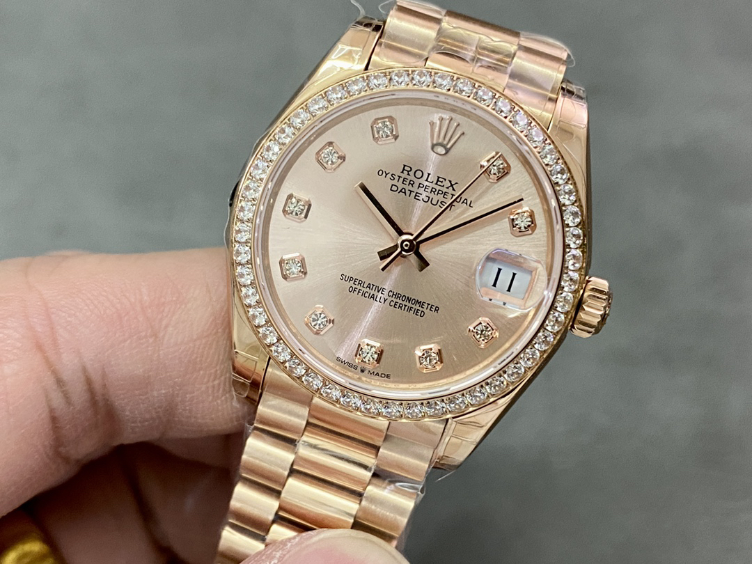 Rolex Datejust Rolex watch, Oystersteel, Yellow Gold, Diamonds, Classic Size - Gorchic - $118.99