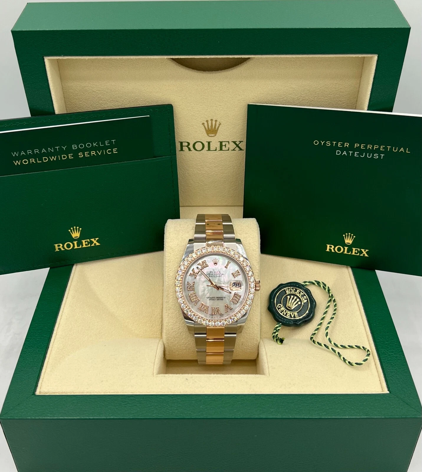 Rolex Datejust Rolex watch, Oystersteel, Rose Gold, Diamonds, Classic Size - Gorchic - $118.99