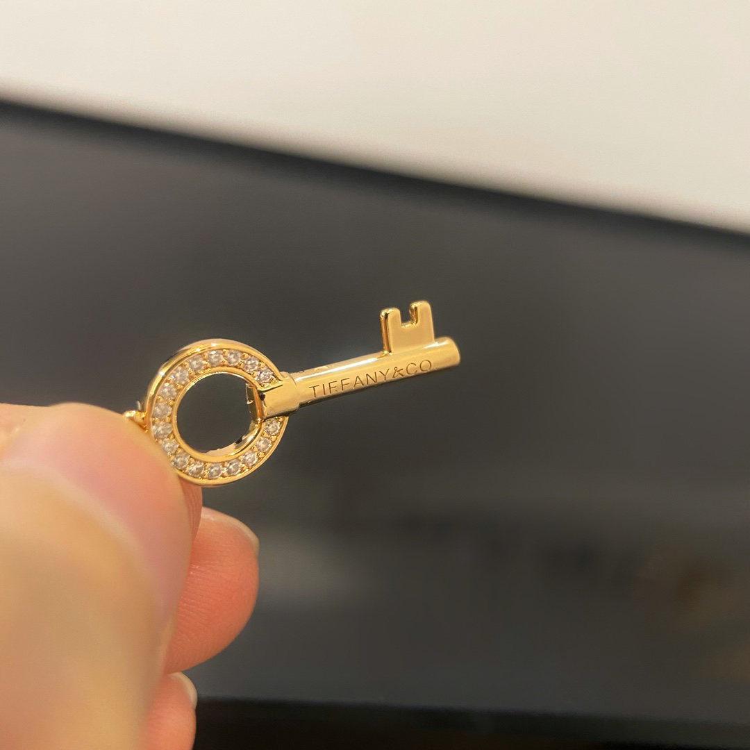 T.F. Keys Modern Keys Open Round Key Pendant Necklace - Gorchic - $44.99