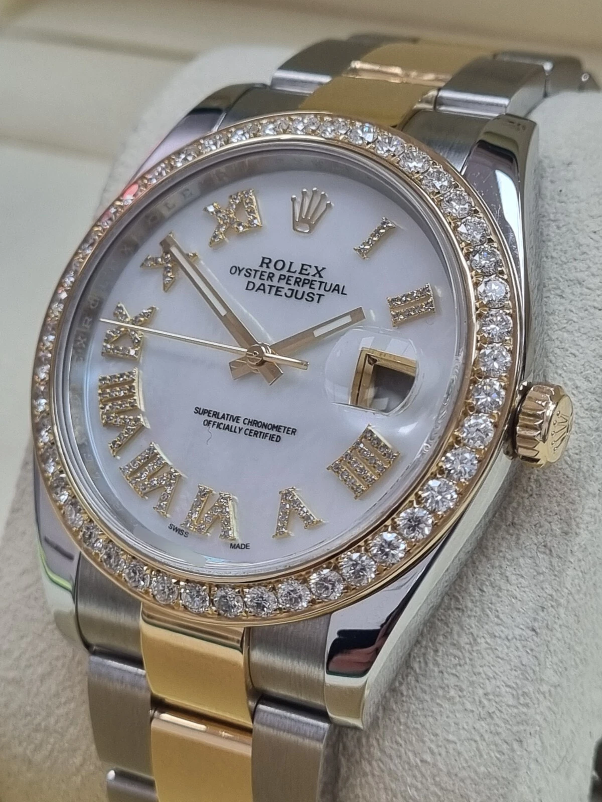 Rolex Datejust Rolex watch, Oystersteel, Yellow Gold, Diamonds, Classic Size - Gorchic - $118.99