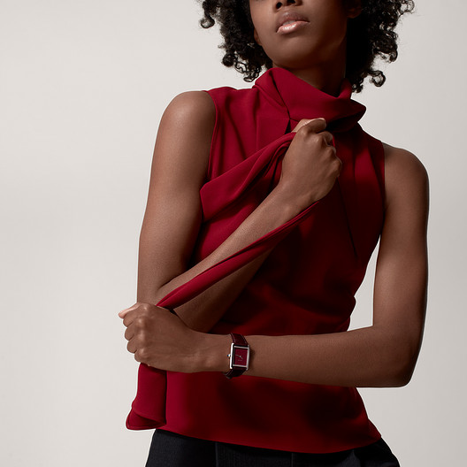 Cartyer Tank Must De Cartyer watch, White Gold, Large Model - Gorchic - $109.99