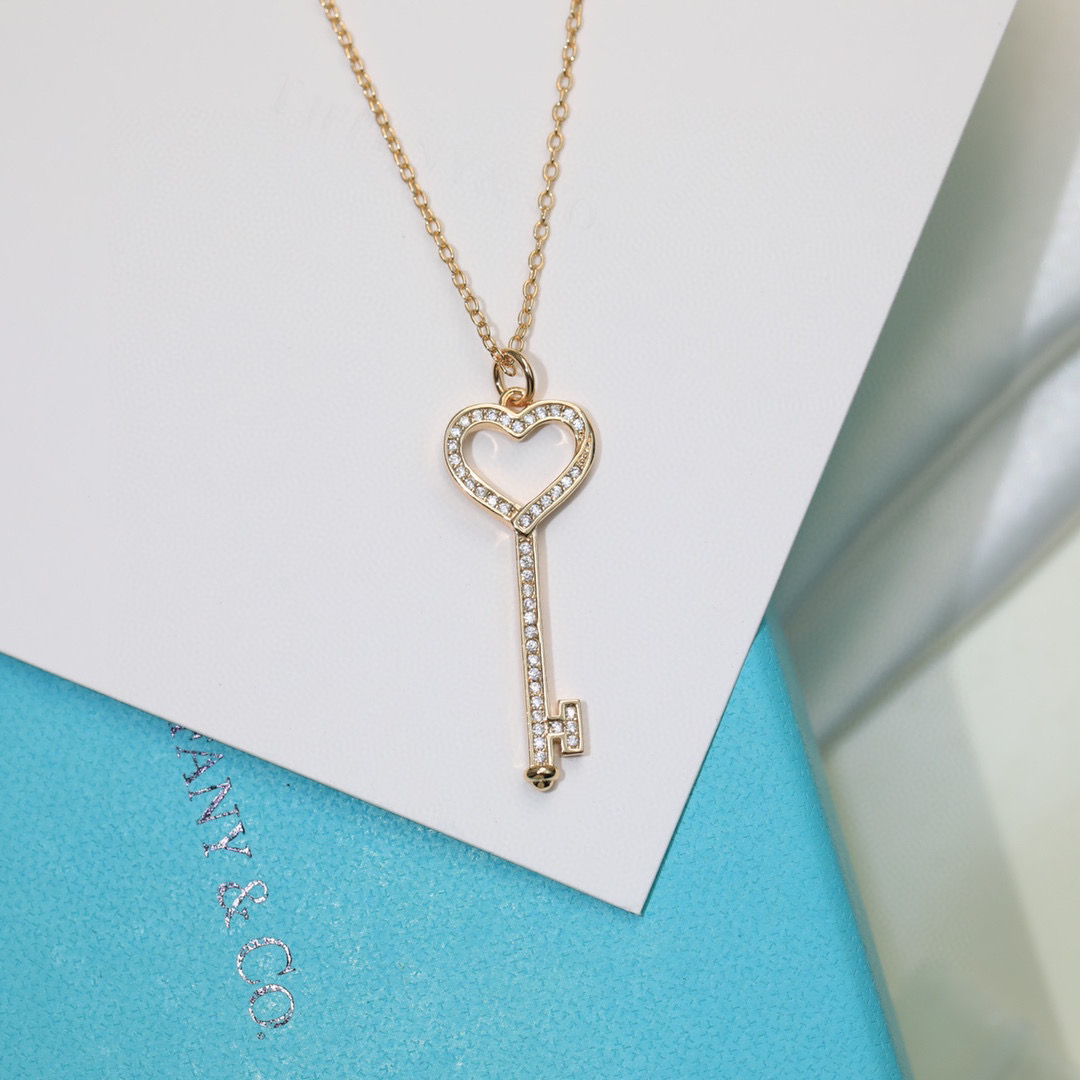 T.F. Keys Heart Key Necklace - Gorchic - $44.99