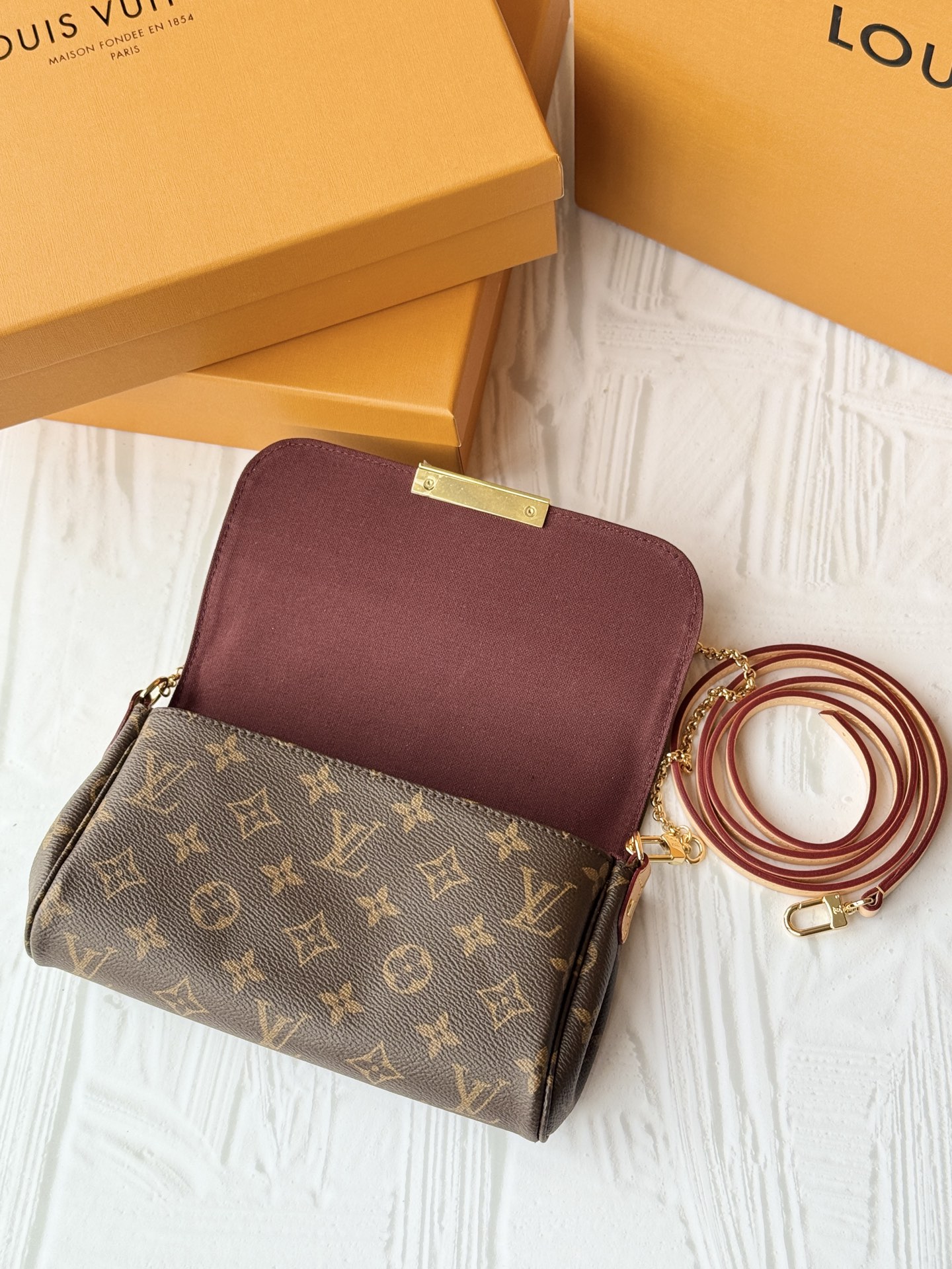 [TOP]Designer Bag GHW Favorite MM Shoulder Bag - Brown - Gorchic - $195.99