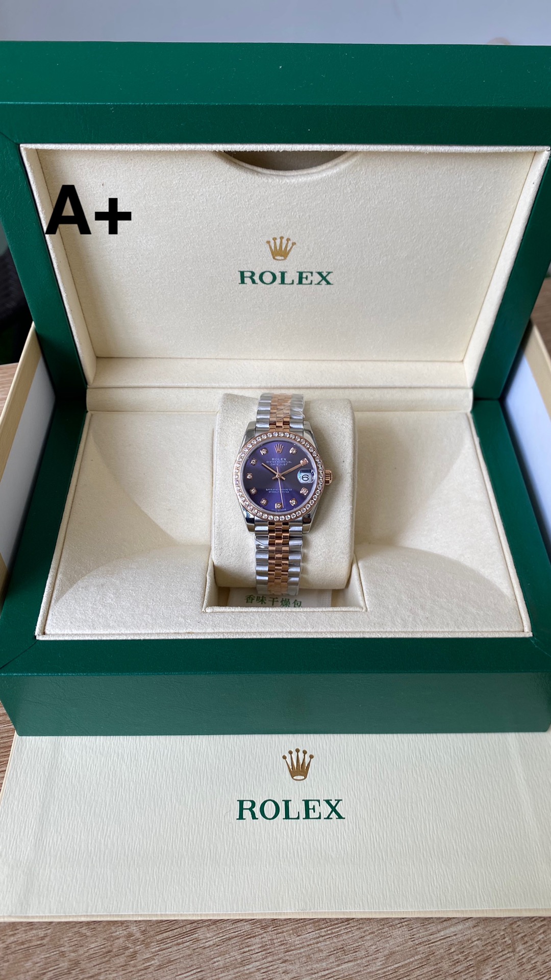 Rolex Datejust Rolex watch, Oystersteel, Rose Gold, Diamonds, Classic Size - Gorchic - $118.99