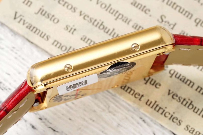 Cartyer Tank Louis Cartyer watch,Yellow Gold,Medium Model - Gorchic - $109.99