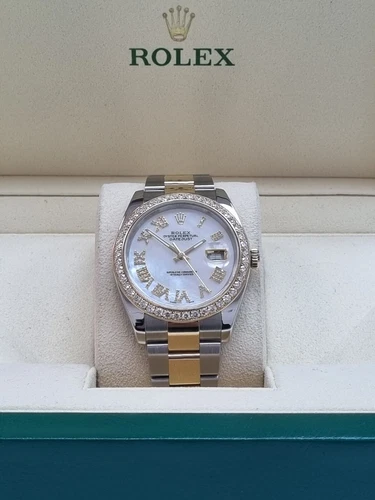 Rolex Datejust Rolex watch, Oystersteel, Yellow Gold, Diamonds, Classic Size - Gorchic - $118.99