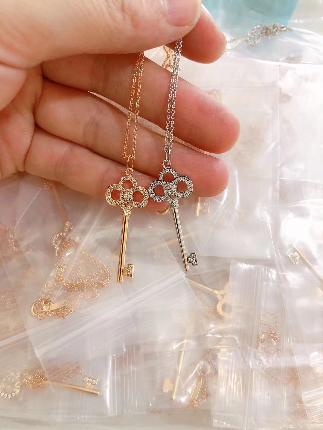 T.F. Keys Crown Key Necklace - Gorchic - $44.99