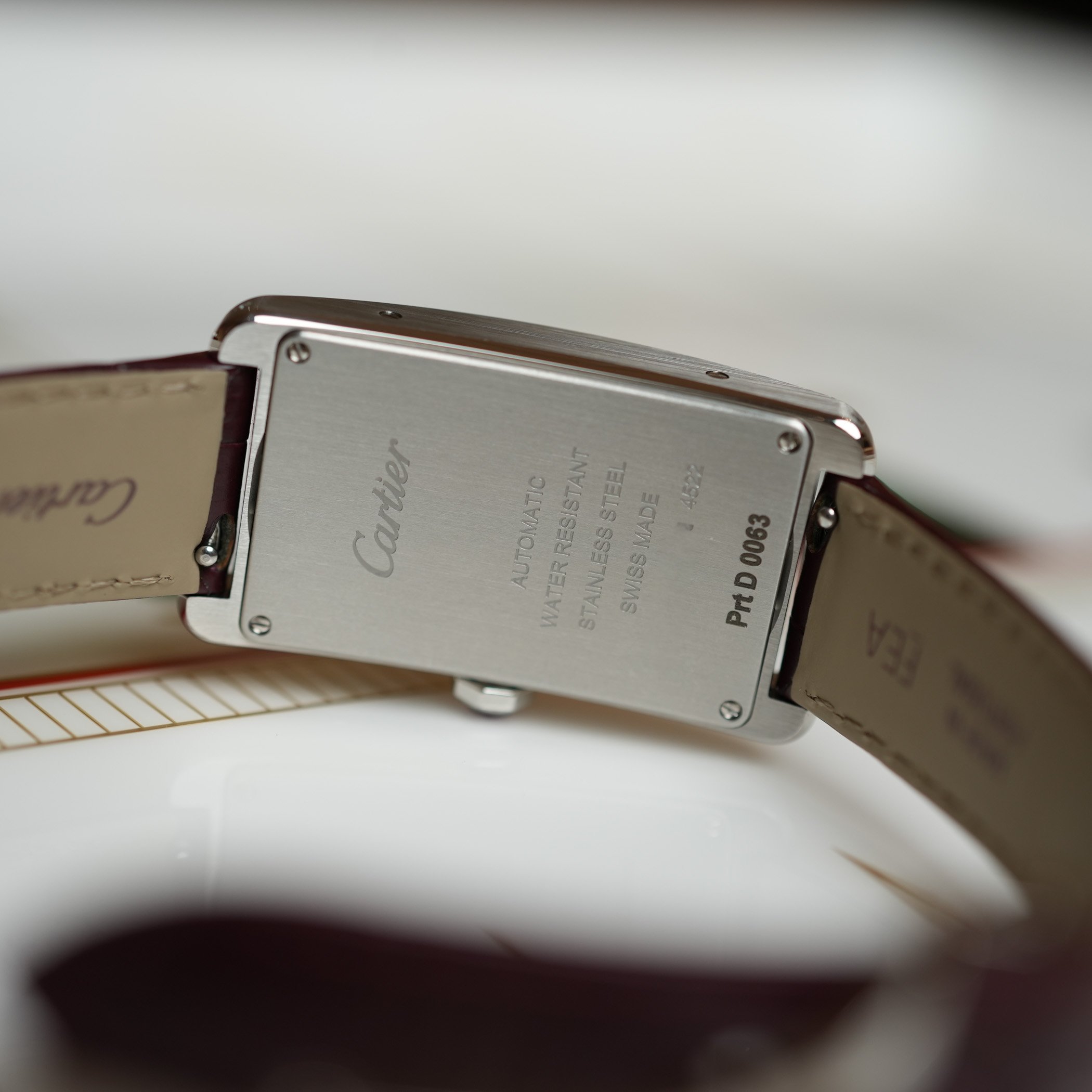 Cartyer Tank Américaine Cartyer watch, White Gold, Large Model - Gorchic - $109.99