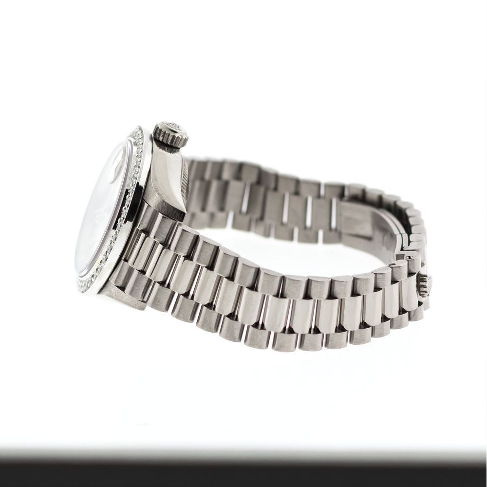 Rolex Datejust Rolex watch, Oystersteel, White Gold, Diamonds, Classic Size - Gorchic - $109.99