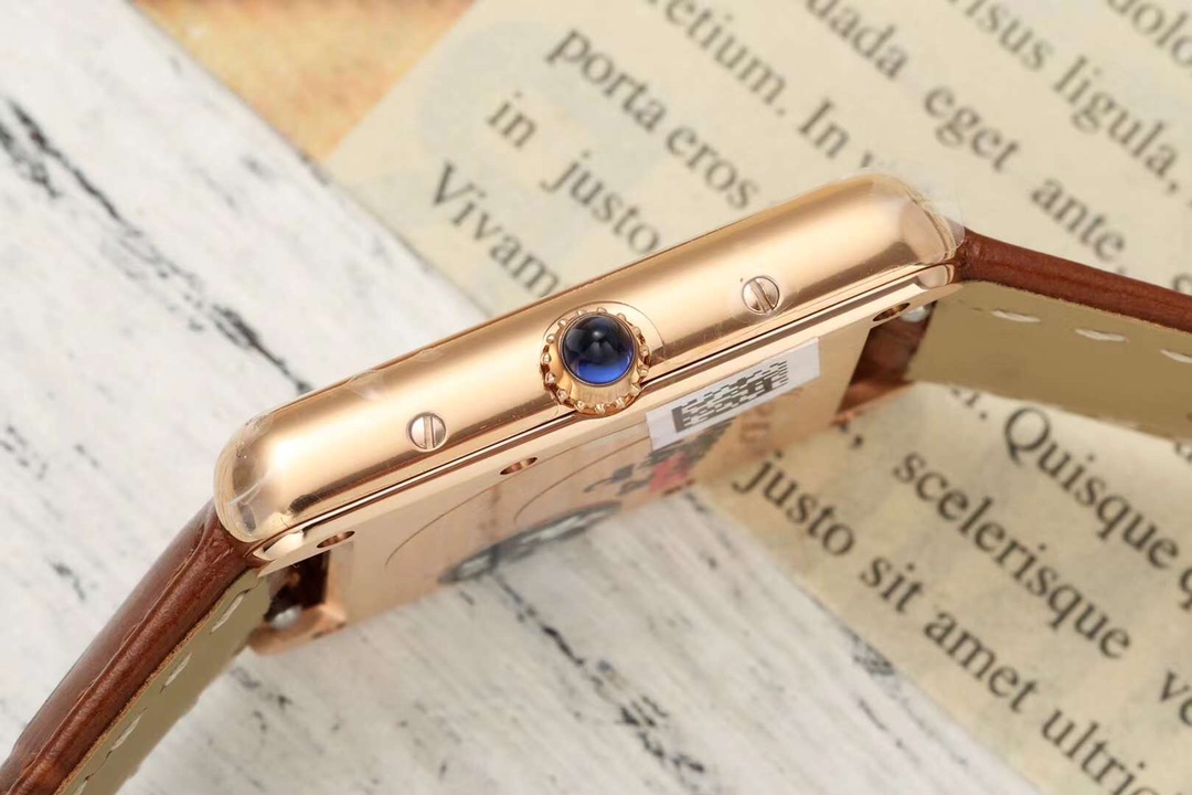 Cartyer TankLouis Cartyer watch, Rose Gold, Small Model - Gorchic - $125.99