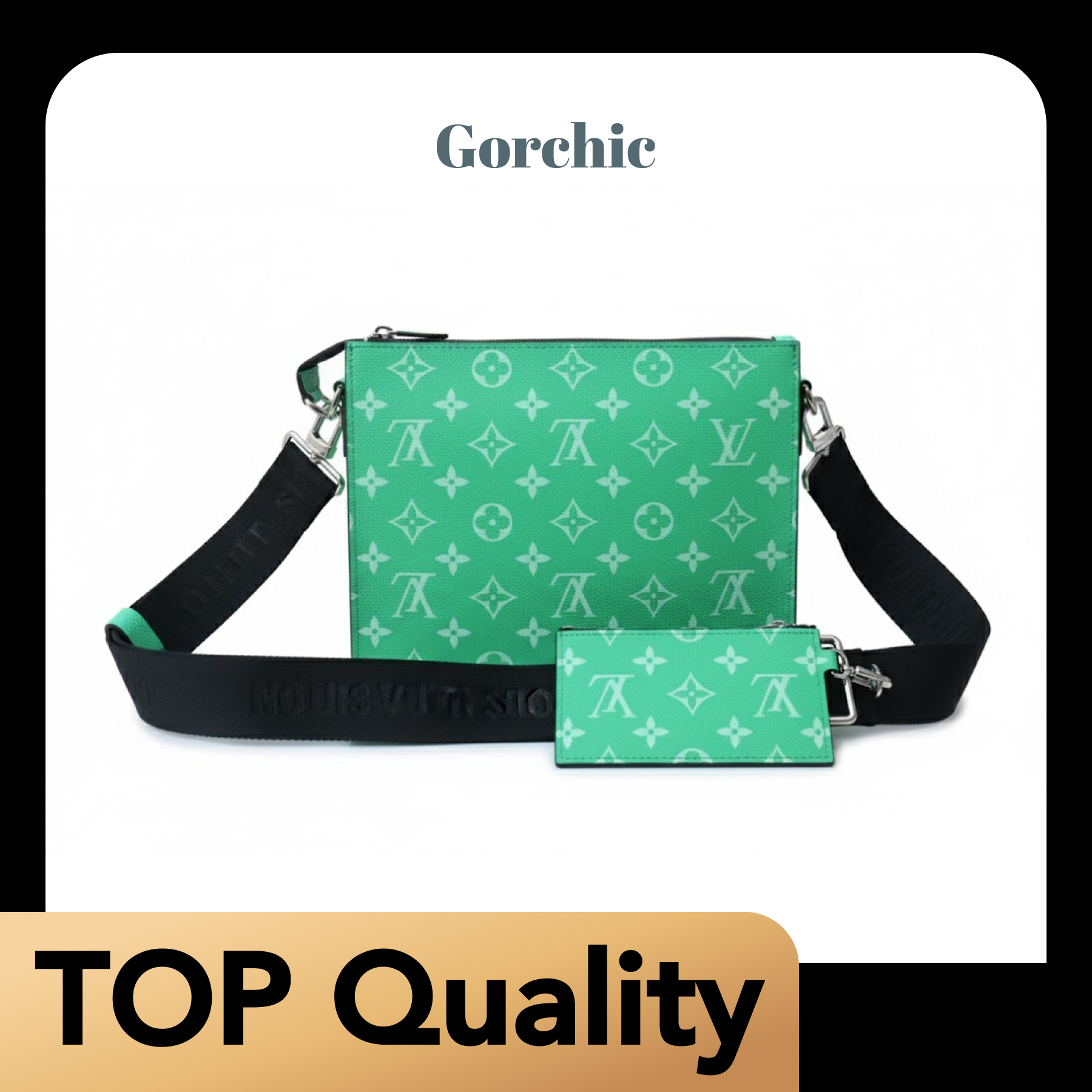 [TOP]Designer Gaston Wearable Wallet - Green - Gorchic - $168.99
