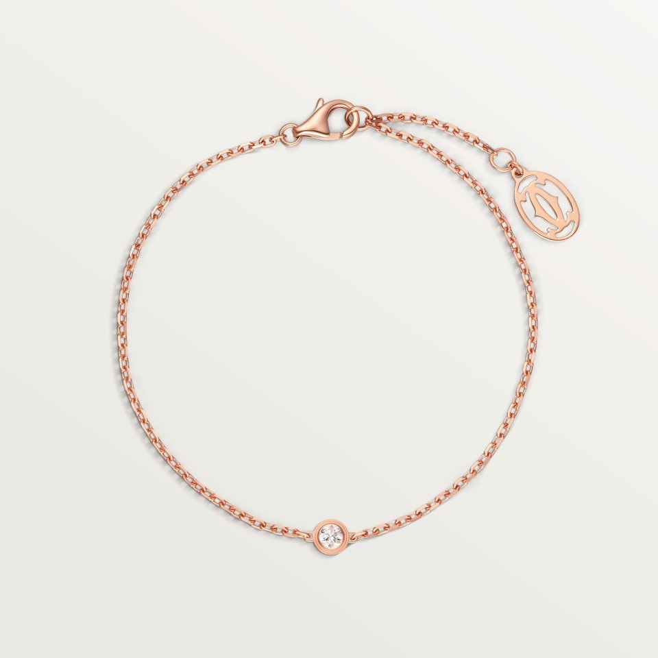 Cartyer d'Amour Bracelet Cartyer Bracelet, Rose gold, diamonds, Classic size - Gorchic - $48.99