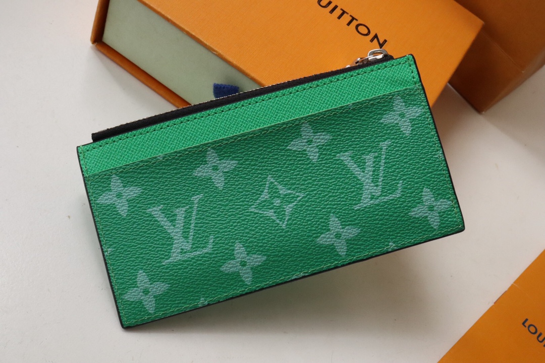 [TOP]Designer Taigarama Green Coin & Business Card Holder Men's Wallet - Gorchic - $120.99