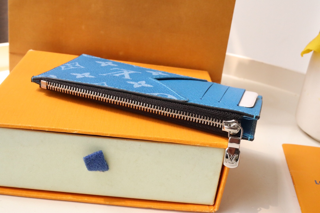 [TOP]Designer Taigarama Blue Coin & Business Card Holder Men's Wallet - Gorchic - $120.99