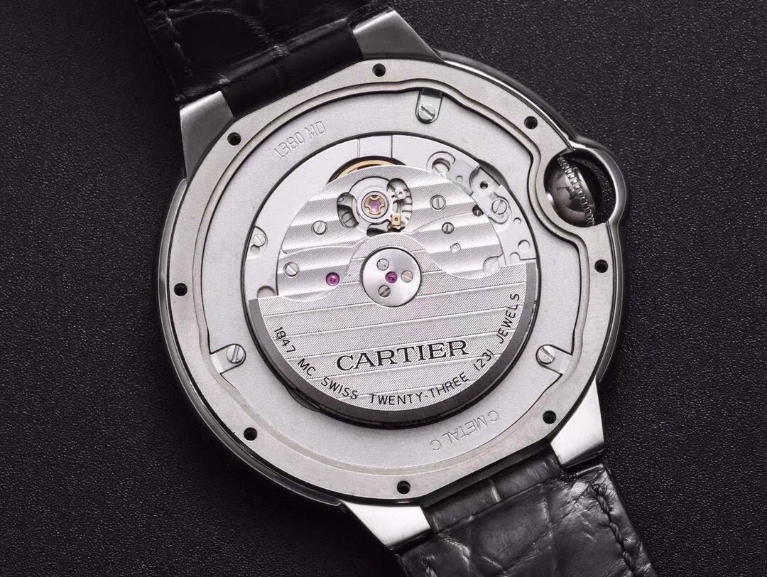 Cartyer Ballon Bleu de Cartyer Black Dial with Black Strap Watch - Gorchic - $116.99